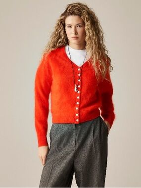 J.Crew Brushed cashmere relaxed-fit reversible cardigan CR136